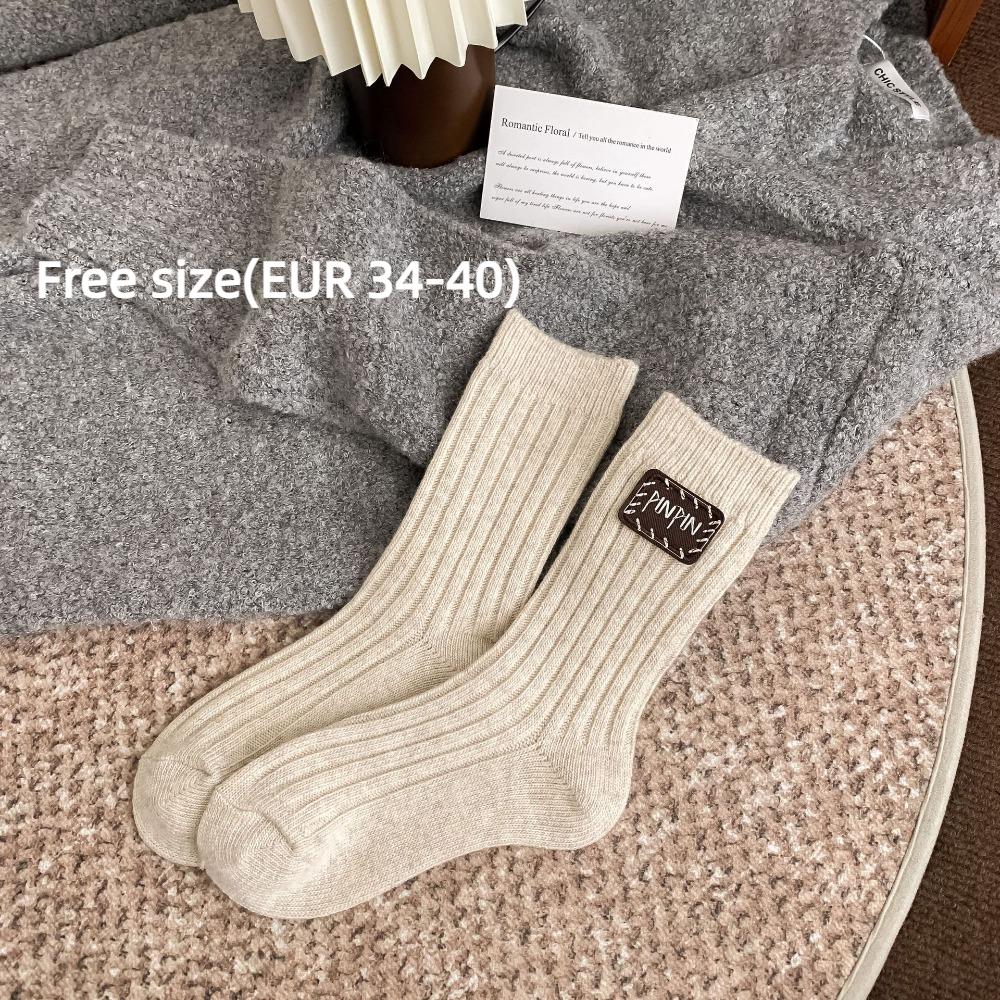 Keep Warm Snow Boot Socks Middle Tube Knitted Socks Fashion Mid-Tube Socks