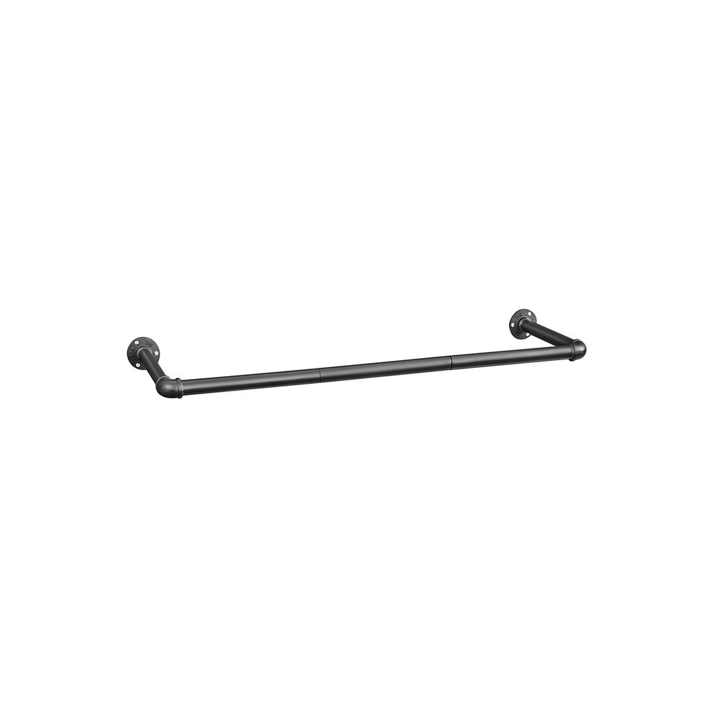 SONGMICS Wall-Mounted Clothes Rail, Industrial Pipe Hanging Rail for Clothes, Space-Saving, Heavy-Duty, 92 x 30 x 7.5 cm, Easy Assembly