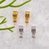 Chiusura a Testa Melon Seed in Argento Sterling S925 da Incollare per Collane con Ciondoli di Perle, Agata, Giada