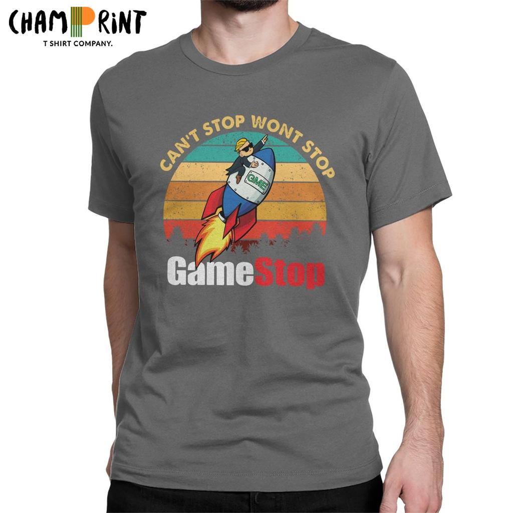 חולצות טי לגברים של Gamestop Street אלון מאסק רדיט Wallstreetbets Gme Wsb חולצת טי מניות סטונקס
