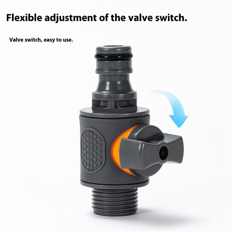 Fast Connects ABS Plastic Water Hose Adapter 6 Point Thread Integrated Flows Control Valves For Outdoor Watering