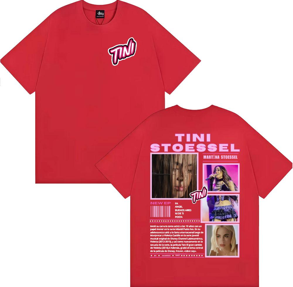 

Singer TINI STOESSEL 2025 Tour Graphic Tshirts Men Women Fashion Hip Hop Vintage T Shirt Casual Cotton High Quality T-shirt Tops S
