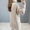 Women's Loose All-match Mid-length Knitted Sweater Cardigan Sweater Coat In Spring and Autumn