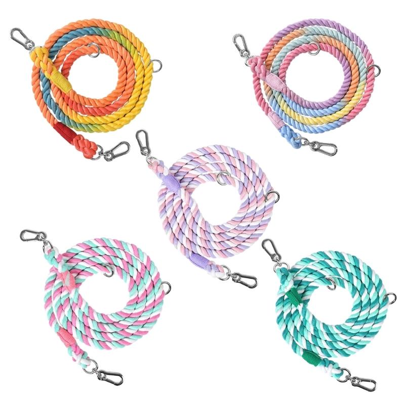 

new 7 FT Strong Pet Dog Leash Rainbow No Tangles and Comfortable for Dogs