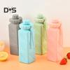 Silicone Foldable Water Bottle 610ml Leakproof Collapsible Water Bottle for Travel Camping Hiking Sports Outdoor BPA Free Portable Reusable Water Cup