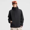 Li Ning Outdoor CF Shell Three-In-One Fleece Warm Water-Resistant Loose Sports Jacket Men Jacket Black AWBV089-4