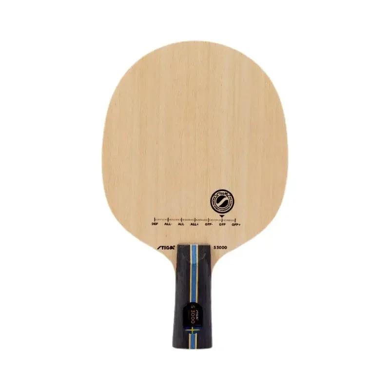 STIGA S3000 S2000 WRB Racket Professionale da Tennistavolo Legno Puro a Cinque Strati Pala Primaria da Tennistavolo