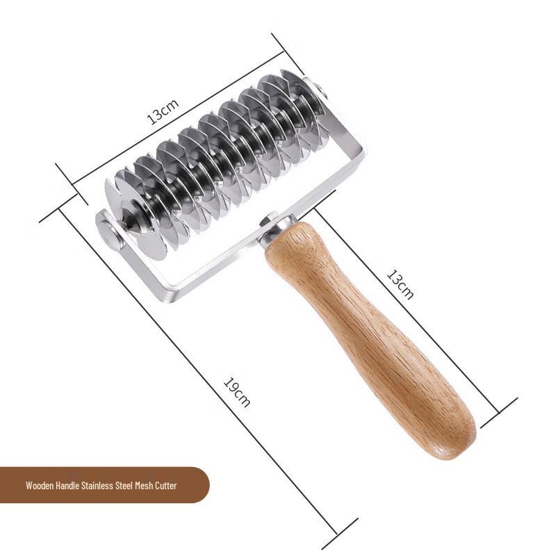 Stainless Steel Pizza Dough Docker and Lattice Roller