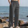 Spring and Autumn Men's Casual Trousers Loose Straight Pants Vertical Striped Medium High Waist Wide Leg Pants Men's