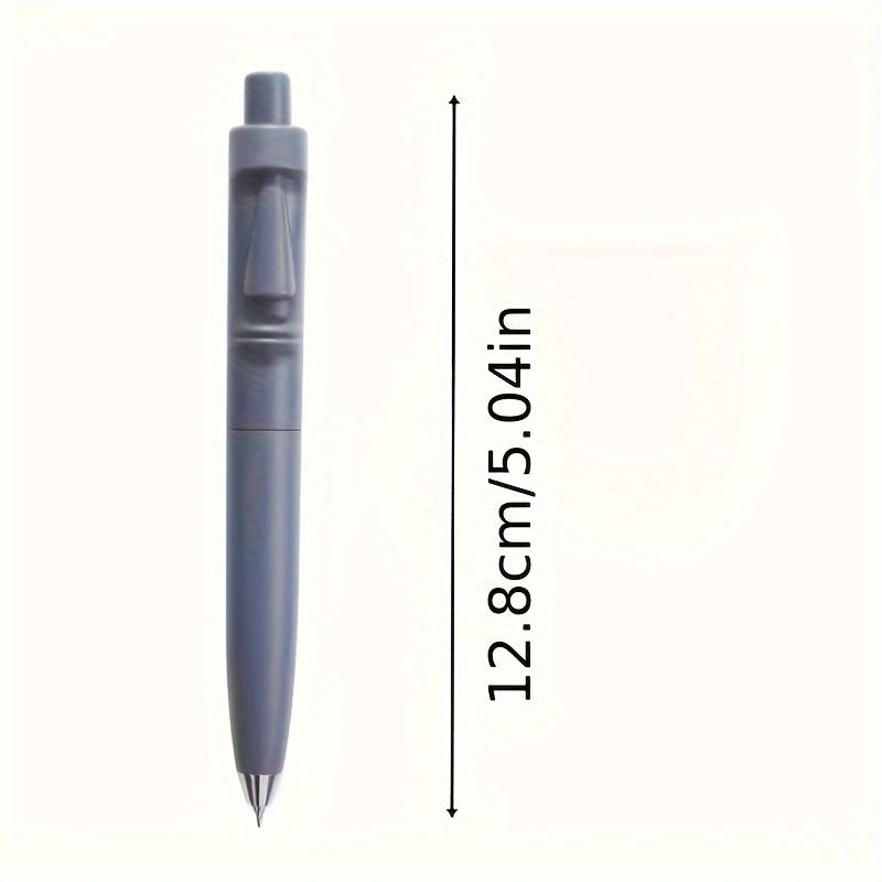 5pcs Stone Statue Click Pens, High Capacity Chubby Pens for Smooth Writing and Comfortable Use