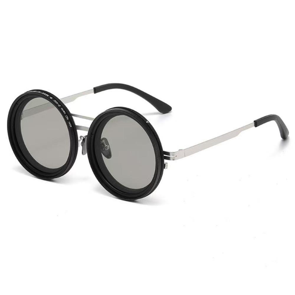 ND9 Adjustable Dimming Glasses Round Fishing Sunglasses Fashion Outdoor Eyewear  Outdoor Activities