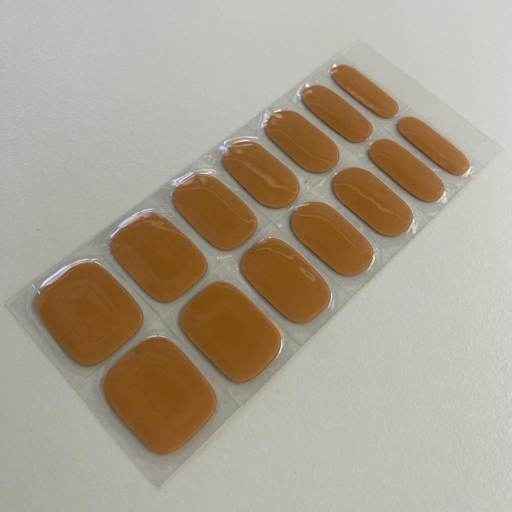 Lighted manicure stickers, full gel, half-baked, semi-cured, 14 nail stickers