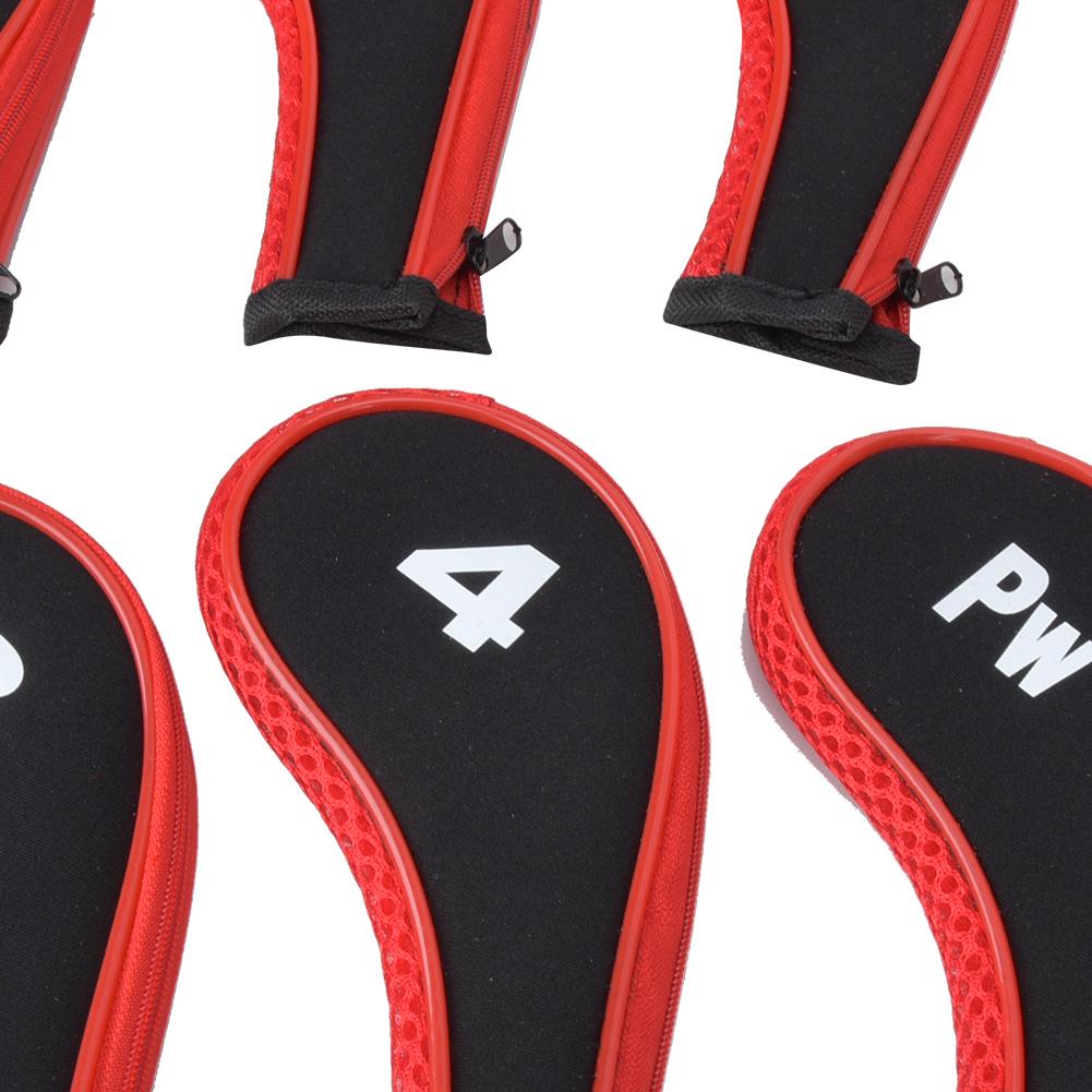 Golf Club Pole Cloth Headcover Protective Cover Heads Protector with Zipper