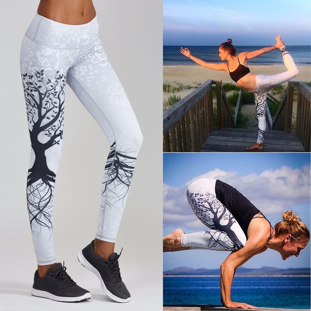 Women Autumn Winter Long Pants Leggings With Unique Printed Design And Breathable Fabric For Sports And Yoga