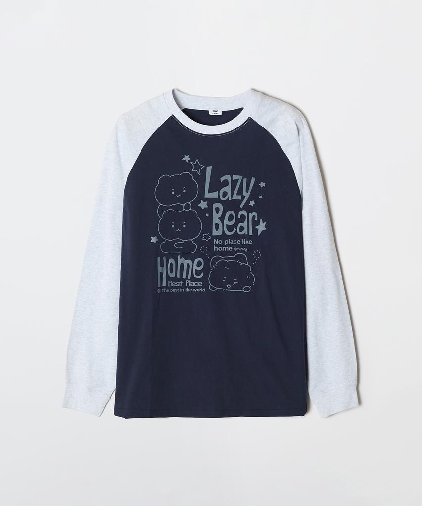 Seupao [Manggeureojin Gom] Long Sleeve T-Shirt (Navy)_Splag23U03