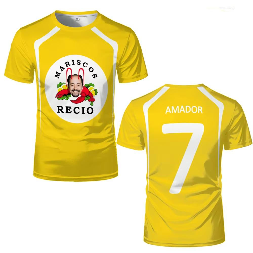 Letní prodyšné rychleschnoucí tričko Mariscos Recio Dresové tričko Humor Mořské plody Krevety Fotbal AMADOR Tričko