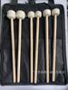 White Felt Head Drum Mallet with Bag - Marching Mallet for Tuning Drums & Cymbals