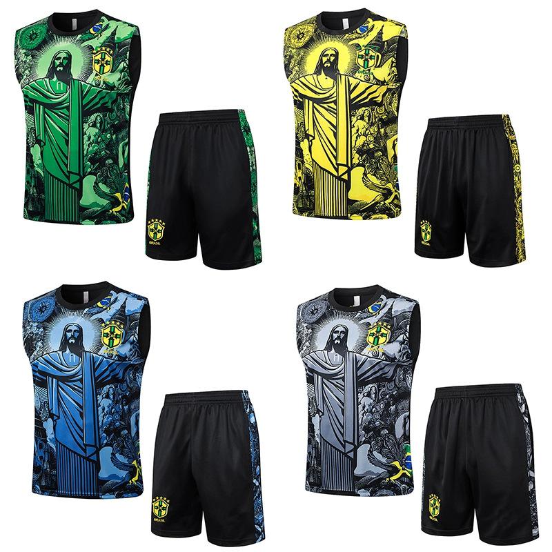 Brazil Sleeveless Football Training Jersey