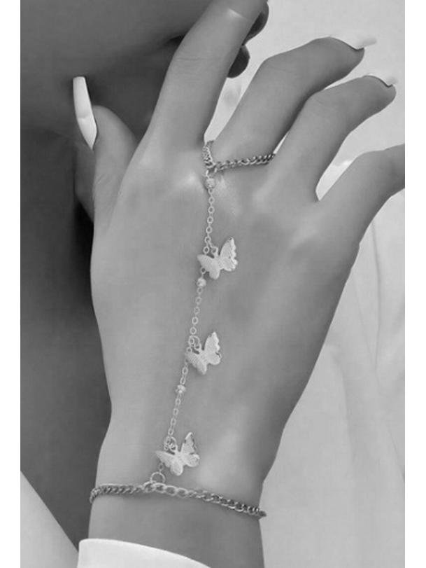 Inel și brățară lanț Retro Love - Bijuterii cu design creativ de nișă european și american