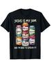 Vintage Jesus Is My Jam Bible Verse T-Shirt - Apparel with Slogan, Loose Fit Casual Round Neck Tee Suitable For, Church Events