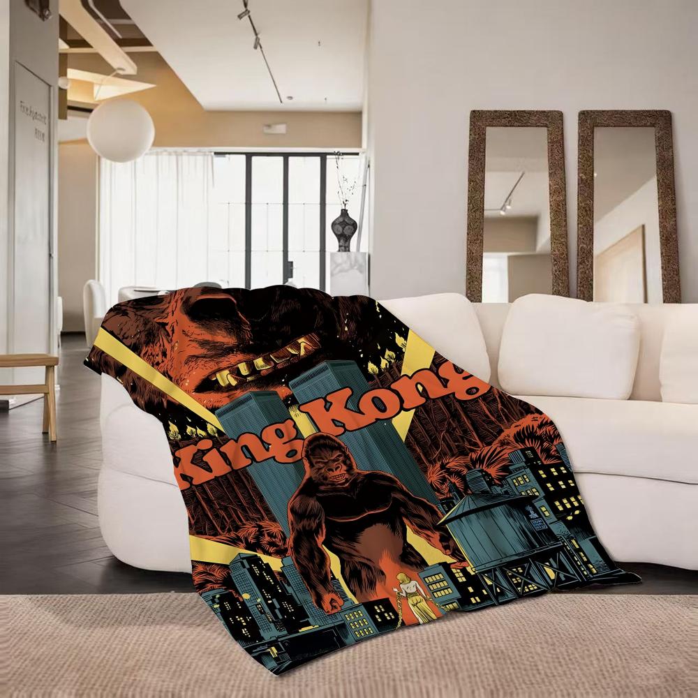 Movie K King K Kong Throw Flannel Throw Blanket Suitable for Sofa Living Room Bedroom