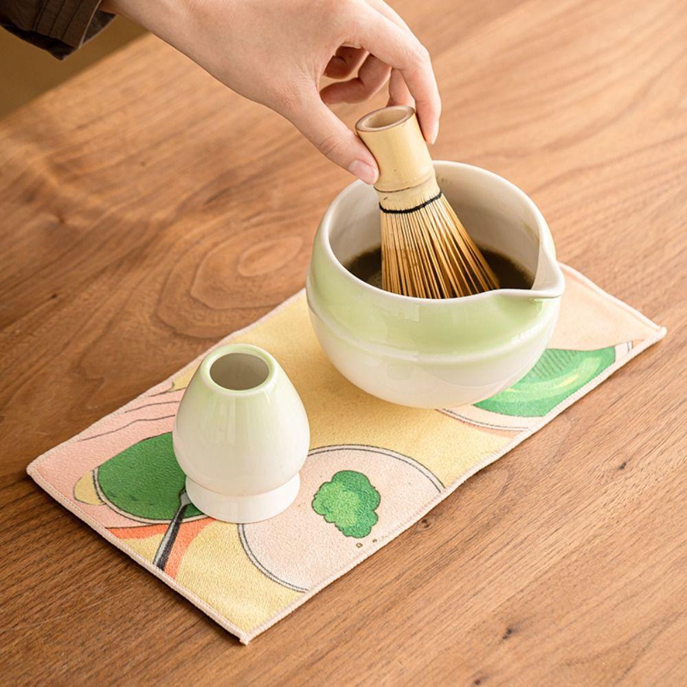 4PCS Food Grade Japanese Matcha Tea Set Reusable Japanese Chasen Traditional Matcha Whisk  Stirring