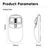 Transparent Wireless Dual-Mode Mice, BT5.0 2.4G One-Button Switching, Type-C 400mAh Rechargeable