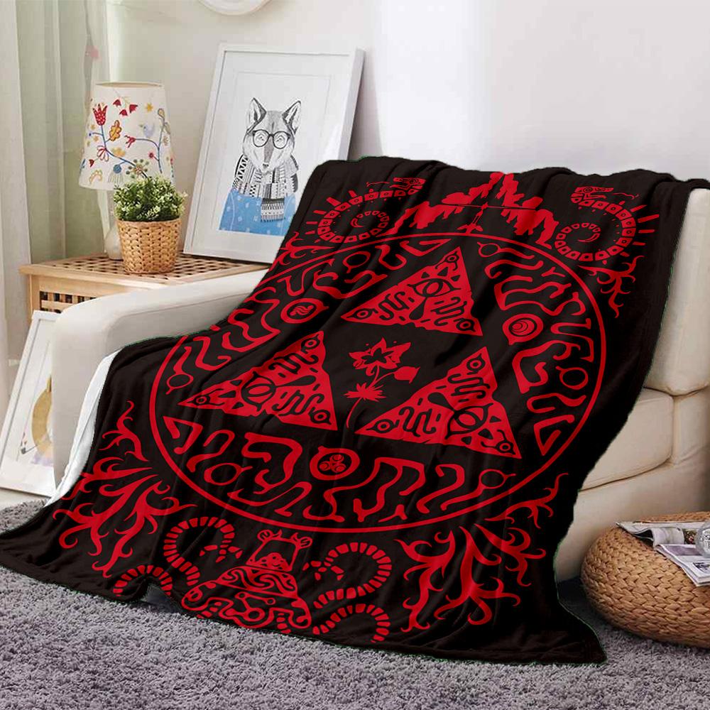1pc Triforce Symbol flannel Blanket for Super Soft Cute Comfort Blanket for Travel Bedding Couch Sofa Blanket Y82556