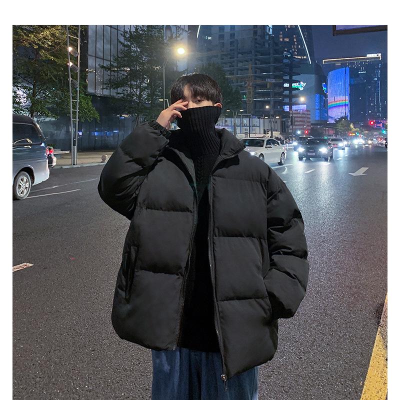 2024 Winter Casual Stand Collar Thick Puffer Jacket: Trendy Korean Style, Windproof, Suitable for Couples.