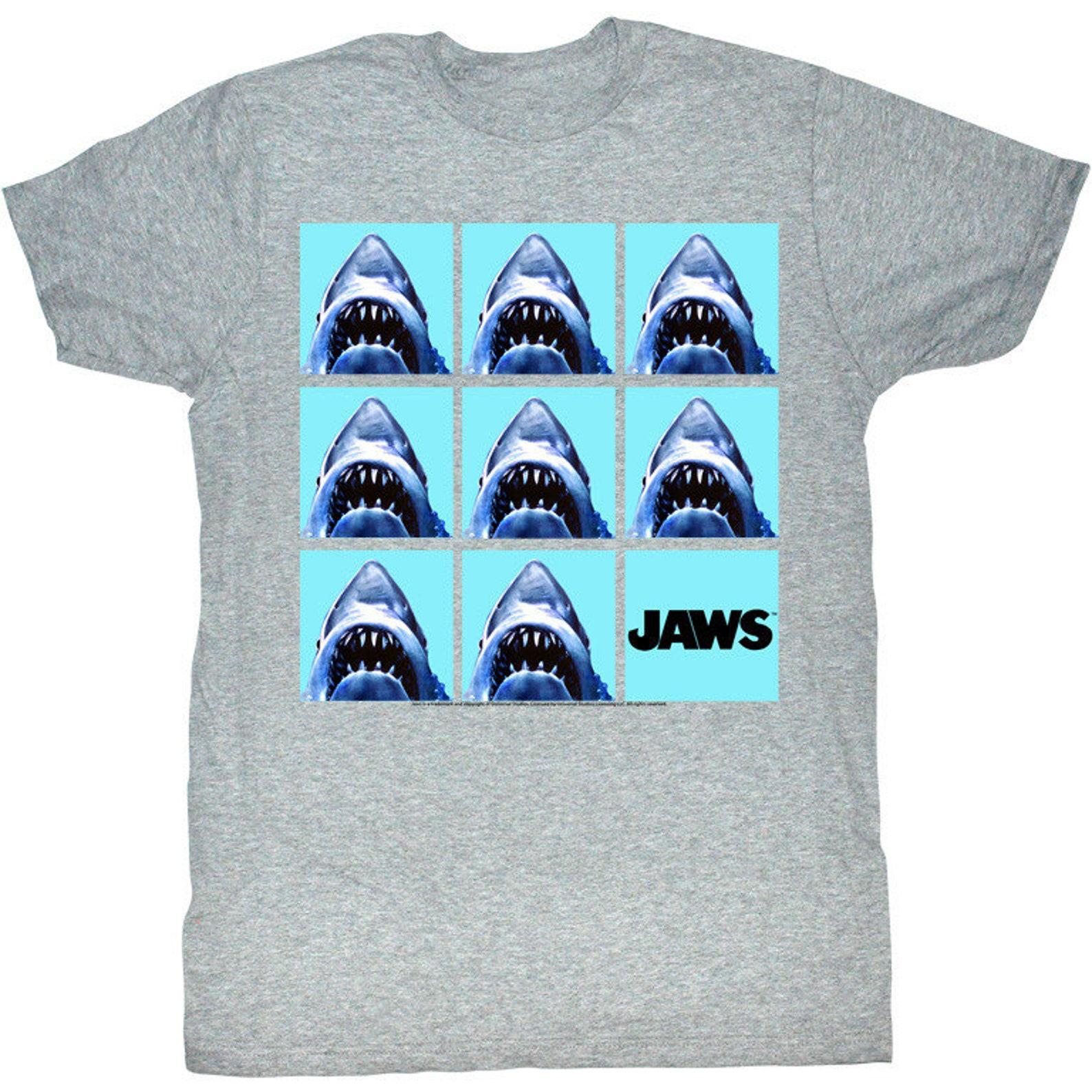 Jaws Undefeatable Gray Heather Adult T-Shirt L