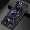 Luxury Space Astronaut Phone Case for iPhone 16 Pro 13 Pro 14 XR 12 Mini 15 Pro Max XS X 7 8 SE 11 13pro Cover Black Soft