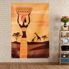 African Drum Music Tapestry Ethnic Style Percussion Instrument Home Decorative Wall Hanging for Bedroom  Living Room