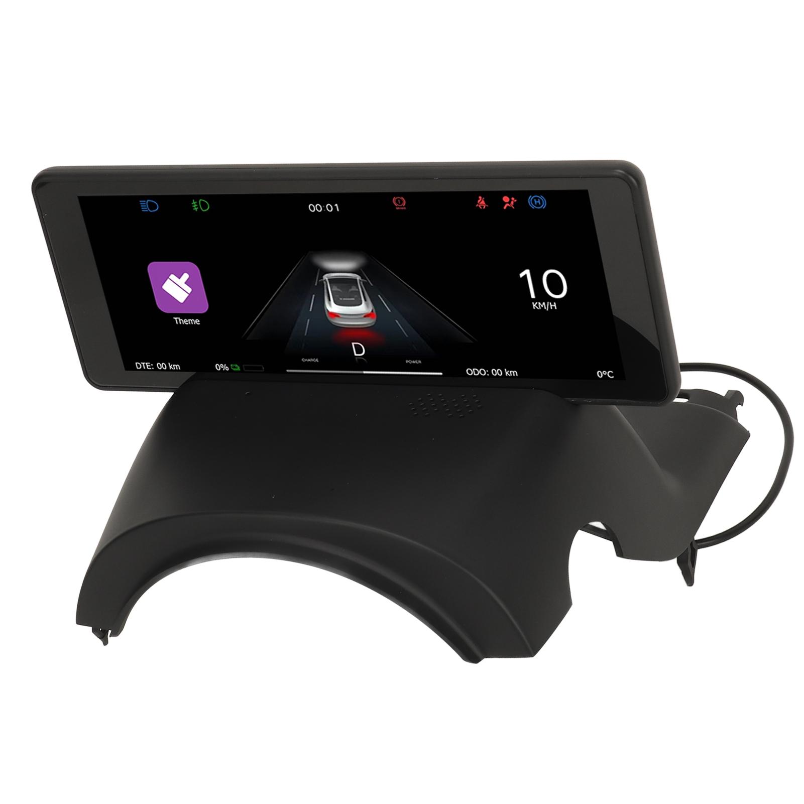 

6,86-дюймовый дисплей приборной панели автомобиля 1280x480 Предупреждения о превышении скорости HUD Дисплей приборной панели Замена для Tesla Model 3 Без Without night vision camera