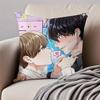 VVirtual Strangers Aesthetic Decor Cushion Cover Pillowcase Antidustmite Invisible Zipper Short Plush Sofa Cushion