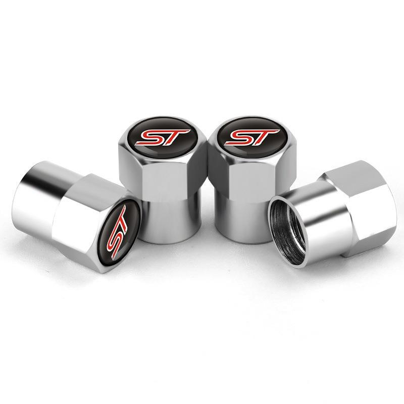 4PCS ST Logo Car Wheel Tire Valve Stem Caps Cover For Ford ST Line Focus X 2 3 Mondeo Fiesta Kuga MK2 MK3 MK4 Tyre Accessories