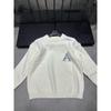 AM2025 Fall/Winter Color Block Heart Knit Pullover - Round Neck, Long Sleeve, Loose Fit Casual Top