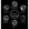 Microfiber Leather Car Medium Steering Wheel Cover,Universal Car Wheel Cover,Breathable Wheel Cover,Anti-Slip Full Surround,Sports Style Steering