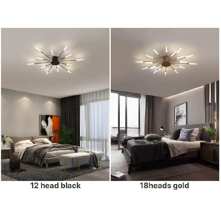 Oturma Odası Lambası LED Tavan Lambası Modern İç Mekan Aydınlatması Akrilik Nordic Yaratıcı Yelpaze Şekilli Yatak Odası Armatürü Ev Dekorasyonu Çocuk Odası