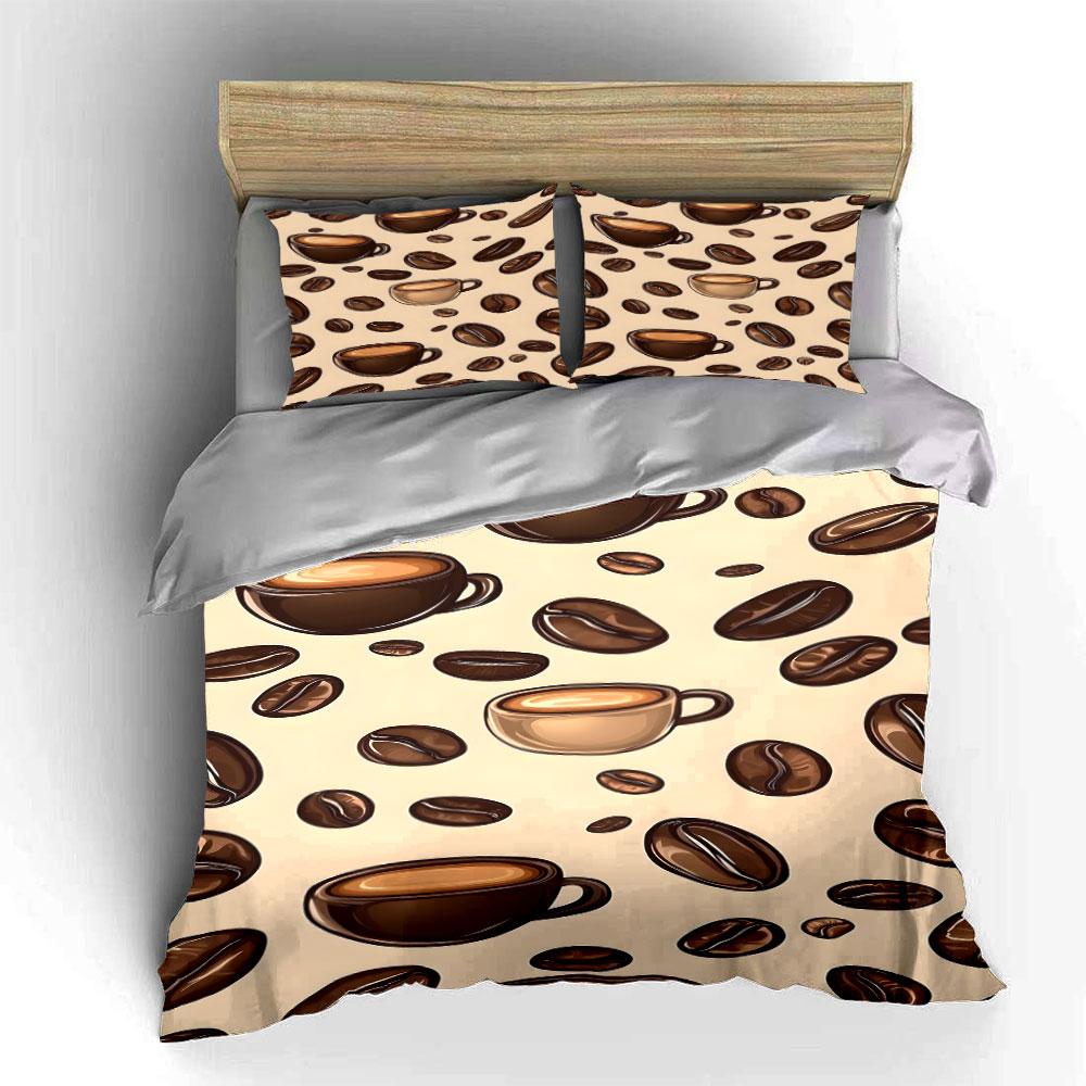 Brewing Cozy Coffee Dreams! Bedding Sets Duvet Covers Pillowcases(1* Duvet Cover 2* Pillowcases Without Duvet Insert)