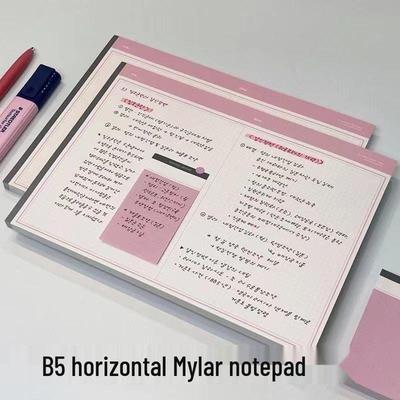 Xiaohongshu Mylar Tearable Notepad - High-Value, Ins-Style, Perfect for Students' Study Notes