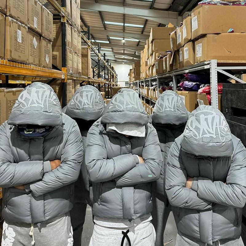 Jachetă Unisex Streetwear cu Glugă și Fermoar din Bumbac cu Imprimeu cu Litere Îmbrăcăminte Exterioară Casual de Iarnă