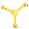 3 in 1 Aluminum Alloy Gas Lantern Splitter Outdoor Camping Stove Gas Cylinder Adapter (Gold)