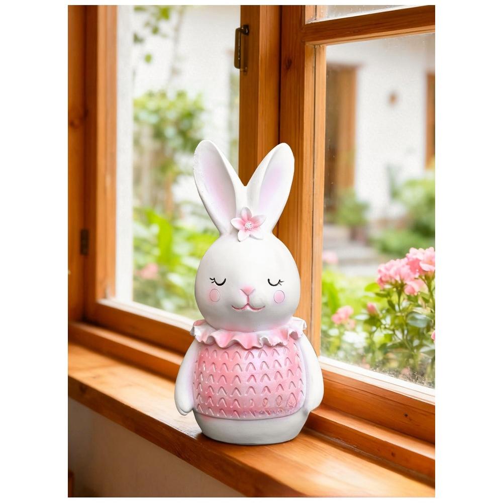 Easter Table Centerpiece Resin Bunny Figurine Hand-Painted Figure Easter Theme Resin Material Modern Minimalist Style