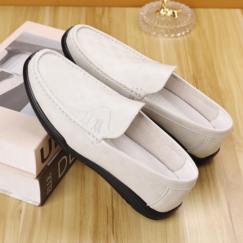 Men's Casual Leather Moccasins - 2025 Autumn, Breathable, Soft Sole, Slip-On Driving Shoes
