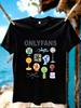 Jydx153fan Printing Plus Size Unisexs Round Neck Tshirt Summer Casual Street Fashion Unisexs Joker Short Sleeve Tshirt
