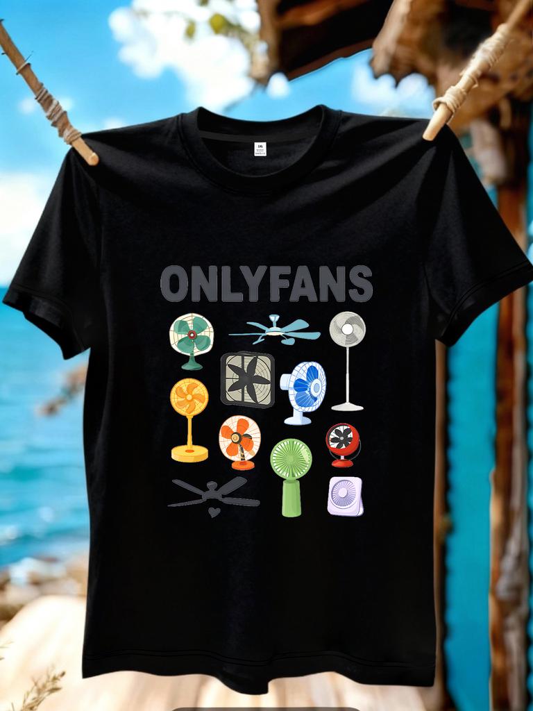 Jydx153fan Printing Plus Size Unisexs Round Neck Tshirt Summer Casual Street Fashion Unisexs Joker Short Sleeve Tshirt