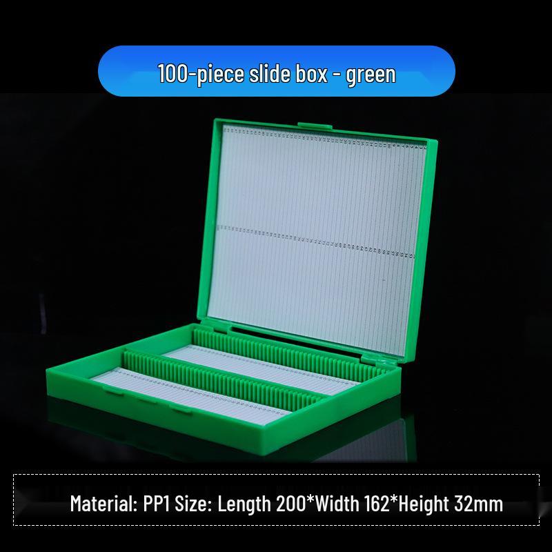 Buckle Slide Box: Holds 5/10/12/25/50/100 Microscope Slides with Secure Storage