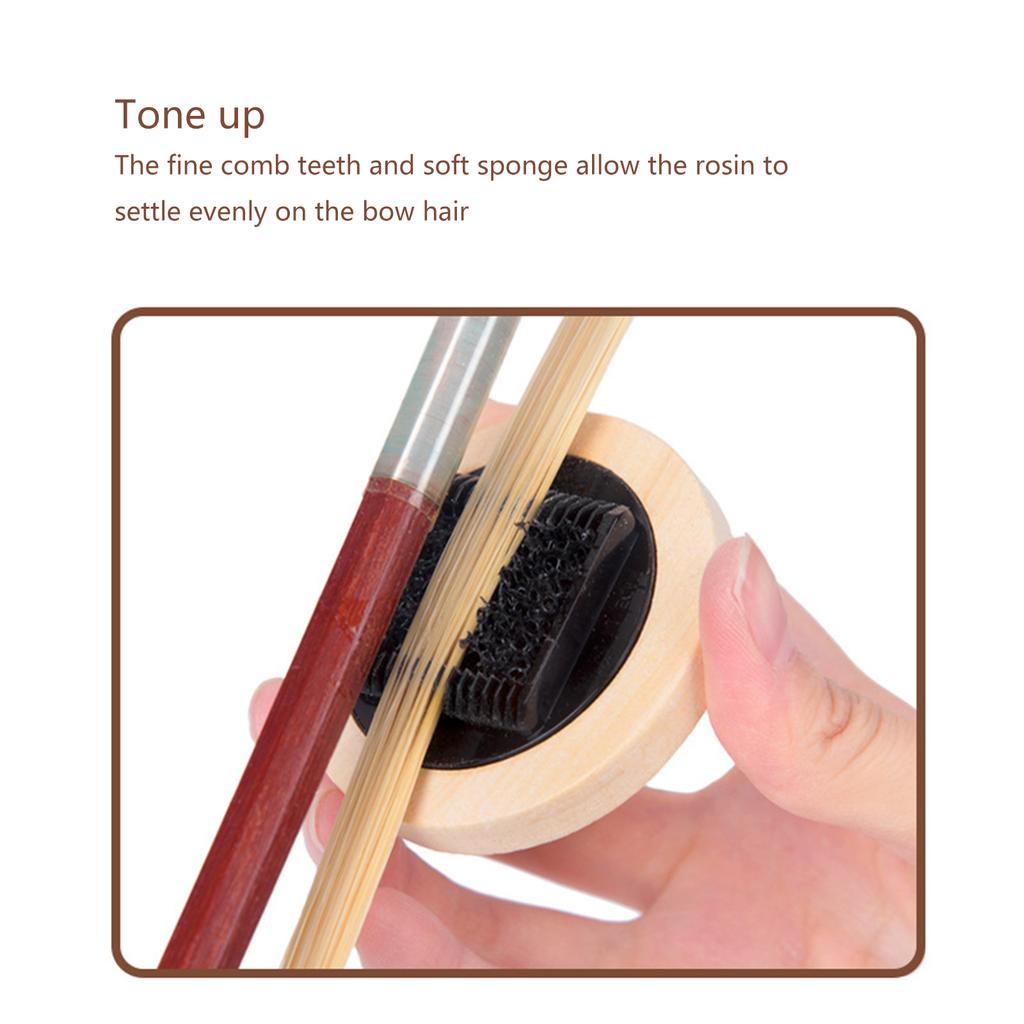 Portable Violin Bow Tail Comb Rosin Spreader Round Violin Bow Hair Comb Cleaning Tool Violin Accessories Enduring