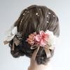 Lomeri Dried Flower and Anemone Hair Ornaments x8 [Lomeri] (Pink)