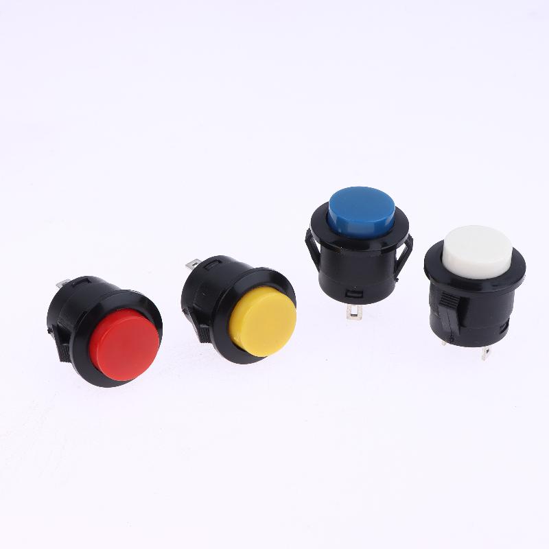5/10 Stück Momentary Drucktaster R13-507 16mm Runder Schalter 2 Pins Ein-Aus Selbst-Rückstellung Panelmontage